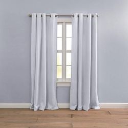 Wide Width BH Studio Room-Darkening Grommet Panel by BH Studio in Shell (Size 54" W 63" L) Window Curtain
