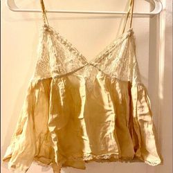 Free People Tops | Baby Doll Top | Color: Cream | Size: Xs