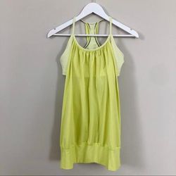 Lululemon Athletica Tops | Lululemon No Limits Tank Top With Built In Bra | Color: Green/Yellow | Size: 8