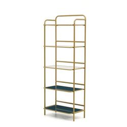 Coral Cape Bookcase Metal/glass in Satin Gold - Sauder 424475