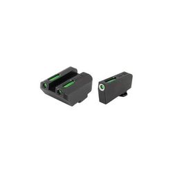 TruGlo Brite-Site TFX Sights For Glock 17/17L/19/22/23/24/26/27/33/34/35/38/39 Green Rear/Green With Focus Lock Front Suppressor Height TG-TG13GL4A