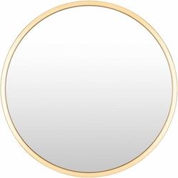 Guindarohan 32"H x 32"W x 1"D Modern Wall Mirror Gold Mirror - Boutique Rugs