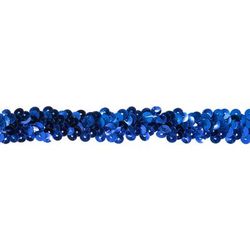 Ruban élastique à paillettes, bleu, largeur : 20 mm, longueur : 3 m