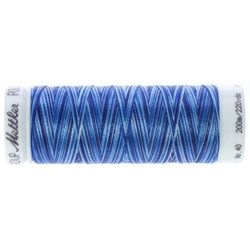 Mettler Fil à coudre poly sheen multi, grosseur : 40, 200 m, bleu multicolore
