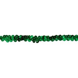 Ruban élastique à paillettes, vert, 10 mm, 3 m