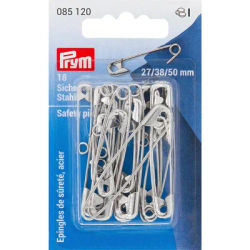 Prym Épingles de sûreté, longueur : 27/38/50 mm, contenu : 18 pièces