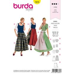 burda Patron 7870 "Robe tyrolienne"