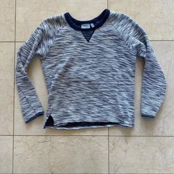 Athleta Sweaters | Athleta Nwot Blue/White 100% Cotton Sweater Sz Sm | Color: Blue/White | Size: S