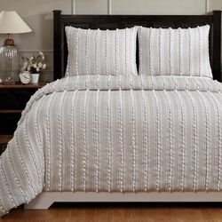 Angelique Comforter Set Collection by Better Trends in Taupe (Size TWIN)