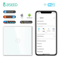 Bgraine – interrupteur tactile Wifi sans fil 1/2/3 gangs 1/2/3 voies pour maison intelligente