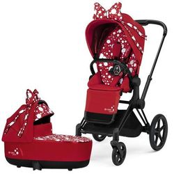 Cybex ePriam Complete Stroller with Lux Bassinet Bundle - Petticoat Red by Jeremy Scott