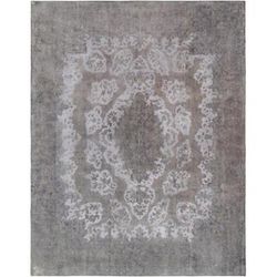 "Pasargad Home Vintage Lahore Collection Silver Lamb's Wool Area Rug- 9'11" X 12'11" - Pasargad Home 52120"