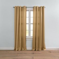 Wide Width BH Studio Room-Darkening Grommet Panel by BH Studio in Gold (Size 54" W 95" L) Window Curtain