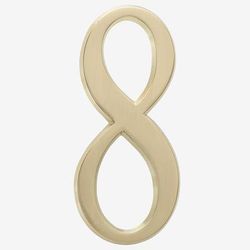 4" Numbers by Whitehall Products in 8 Gold