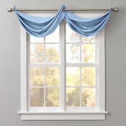 BH Studio Room-Darkening Waterfall Grommet Valance by BH Studio in Powder Blue Window Curtain