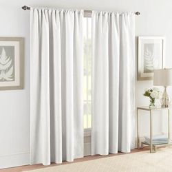 Wide Width Sunset European Matelassé Window Panel Pair by Sky Home in White (Size 50" W 84" L)