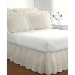 Fresh Idea Ruffled Eyelet 2-Pack Pillow Shams by Levinsohn Textiles in Ivory (Size STANDARD)