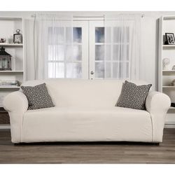 Embossed Stretch 1-Pc. Slipcover by Classic Slipcovers in Off White (Size CHAIR)