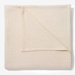 BH Studio Extra Large Cotton Blanket by BH Studio in Parchment (Size FL/QUE)