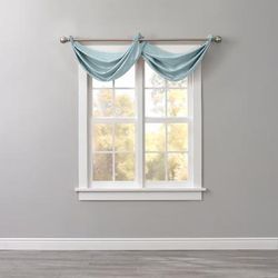 BH Studio Room-Darkening Waterfall Grommet Valance by BH Studio in Seaglass Window Curtain