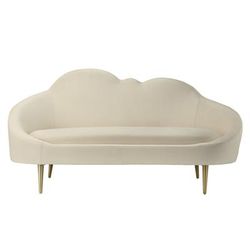 Cloud Cream Velvet Settee - TOV Furniture TOV-L6161