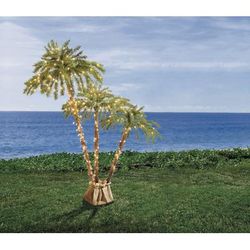 Pre-Lit 3-Branch Palm Tree by BrylaneHome in Led Artificial Tree