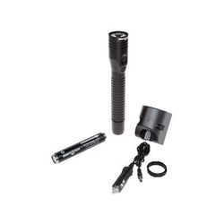Nightstick Duty Size Dual-Light Rechargeable 650 Lumen Metal LED Flashlight w/Tail Cap Magnet DC Charger Battery Black NSR-9940XLDC