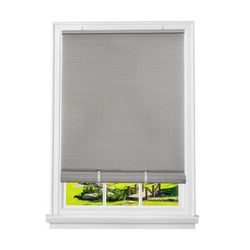 Wide Width Cordless Solstice Vinyl Roll-Up Blind, Grey by Achim Home Décor in Grey (Size 48" W 72" L)