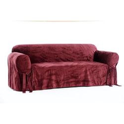 Royal Velvet Slipcover by Classic Slipcovers in Merlot (Size LOVESEAT)