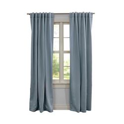 Wide Width BH Studio Room-Darkening Back-Tab Panel by BH Studio in Pewter (Size 54" W 84" L) Window Curtain