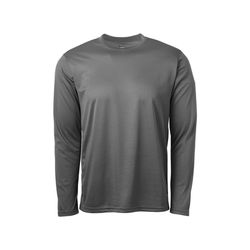 Soffe 991A Adult Performance Long Sleeve Top in Gunmetal size Small | Mesh