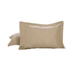 Luxury Hotel Tailored 2-Pack Standard/Queen Shams by Levinsohn Textiles in Mocha (Size STAND QUEEN)