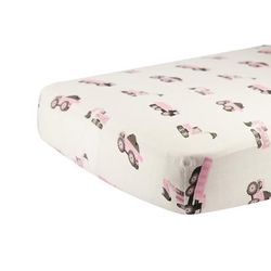 Pink Digger Bamboo Crib Sheet - Newcastle Classics 405