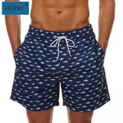 Maillot de bain à motif doublé en maille pour homme short de plage décontracté taille élastique