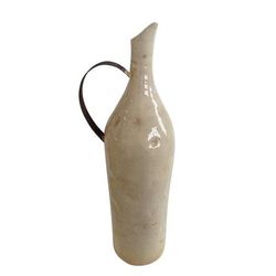 Large Beige Picther With Metal Handle- Jeco Wholesale HD-HADJ052L