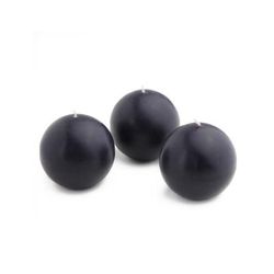 2 Inch Black Ball Candles (12Pc/Box)- Jeco Wholesale CBZ-013