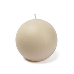 4 Inch Pale Ivory Citronella Ball Candles (12Pcs/Case) Bulk- Jeco Wholesale CBC-402_6