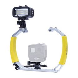 Movo Photo XL Underwater Diving Rig Bundle with Rechargeable LED Light for GoPro LED-WP+GB-U80