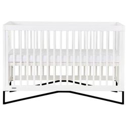 dadada Kenton 3-in-1 Convertible Crib - White / Black