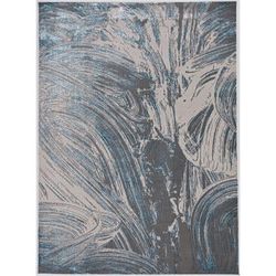 Silver Orchid Monel Ocean Blues Contemporary Rug