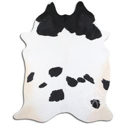 Cowhide Area Rugs NATURAL HAIR ON COWHIDE BLACK AND WHITE 3 - 5 M GRADE B size ( 32 - 45 sqft ) - Big