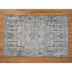 Hand Knotted Ivory Modern & Contemporary with Wool Oriental Rug (6' x 9') - 6' x 9'