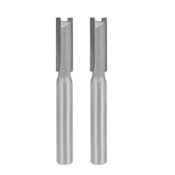 Router Bit 1/4 Shank 1/4 Cutting Dia 2 Straight Flutes Carbide Cutter Tool 2pcs - 1/4X1/4" 2pcs