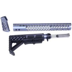 Guntec USA AR-15 Honeycomb Series Complete Furniture Set Gen 2 Anodized Grey HC-SET-G2-GREY