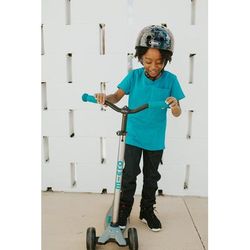 Micro Kickboard Maxi Deluxe Pro Scooter - Grey / Aqua