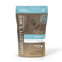 Hemp Infused Calming Chicken Flavored Chews for Dogs, 8.46 oz., Count of 60, 60 CT