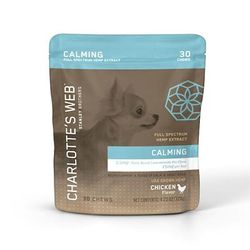 Hemp Infused Calming Chicken Flavored Chews for Dogs, 4.23 oz., Count of 30, 30 CT