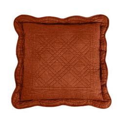 Florence Square Pillow by BrylaneHome in Spice