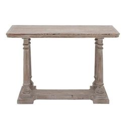 Light Brown Rustic Wood Console Table, 30 x 52 by Quinn Living in Light Brown