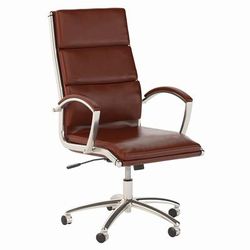 Somerset High Back Leather Executive Office Chair in Harvest Cherry - Bush Furniture SETCH1701CSL-Z